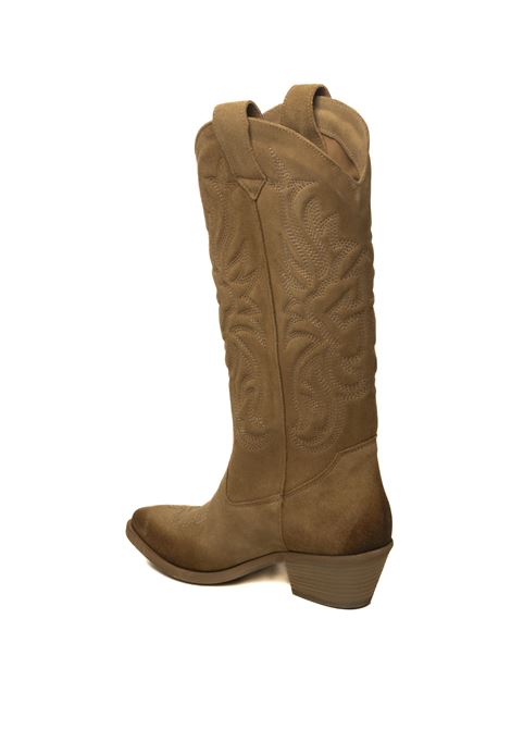 Black leather texan boot GISEL MOIRE | CALIFORNIACAM-DESERTO